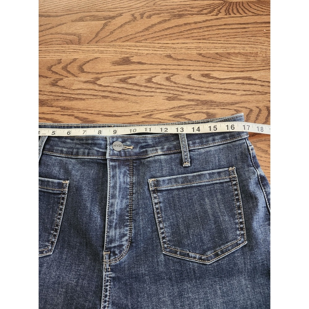 NYDJ Teresa Wide Leg Ankle Jeans Womens Size 12 Dark Wash Lift Tuck Cool Embrace - Picture 6 of 10